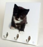 Porta Chaves / Porta Coleiras -  CATS - Black Cat baby
